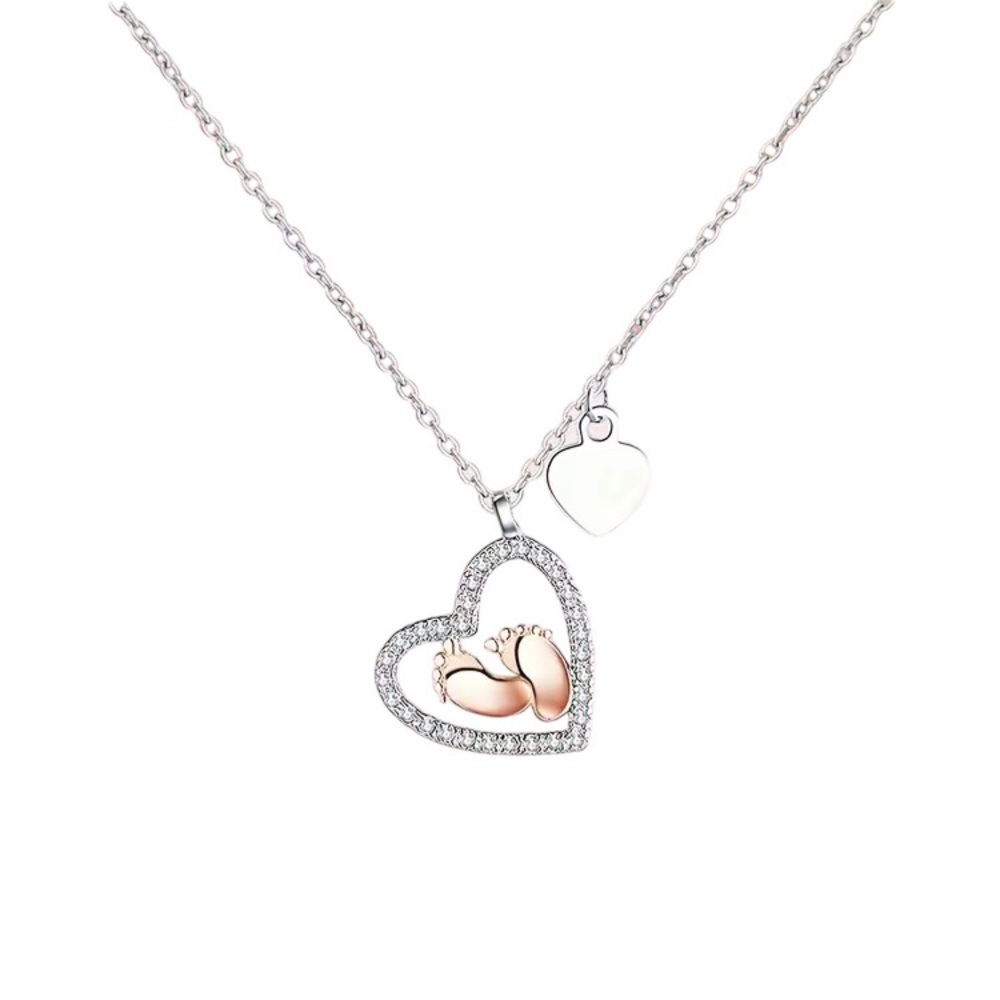 Mama To Be New Mom Baby Shower Heart Necklace - Picture 4 of 4